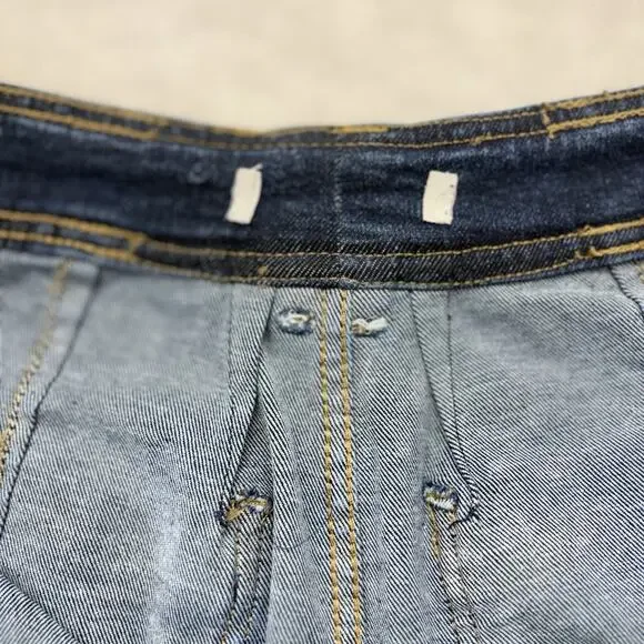 mango MNG Catherine Raw Hem High Waist Wide Leg Culotte Jeans Size 18 Dark Blue - Picture 7 of 15